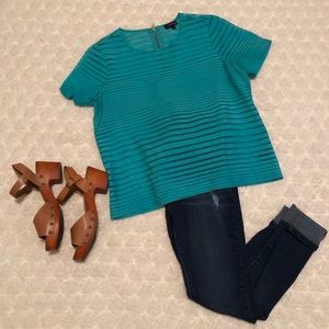 The Limited Sheer Teal Green Top